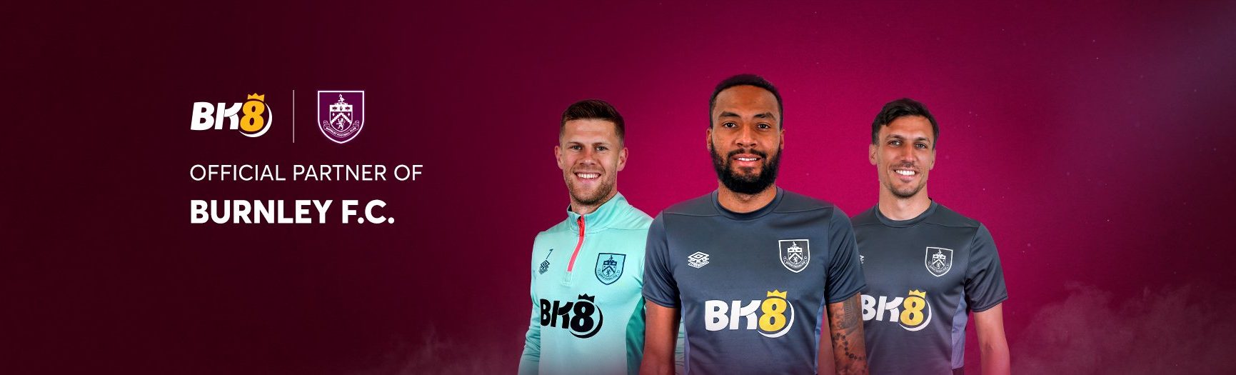 Banner Bong88 là đối tác chính thức của câu lạc bộ Burnley
